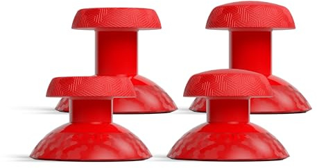 SCUF Valor Pro Kit De Remplacement Joysticks – Rouge | 1 Concave Court, 1 Bombé Court, 1 Concave Long, 1 Bombé Long, Changement Rapide et Facile, Durabilité Exceptionnelle