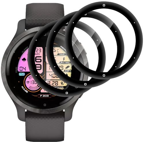 Beukei Panzer Schutz Glas für Garmin Venu 2s, 3 Stück Handy glasschutzfolie[Anti-Kratzen][Sans Bulless][9H Härte] Film