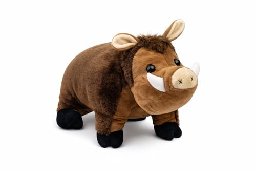 Generisch Kuscheltier Wildschwein 60x54 cm – Großes Plüschtier faltbar & wandelbar, weiches Stofftier zum Liegen oder Spielen – Geschenk für Kinder & Erwachsene