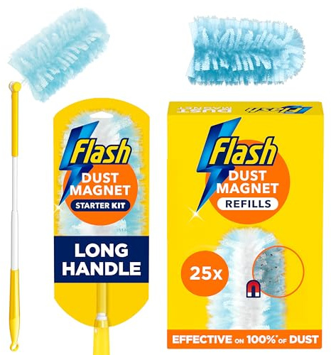 Flash Dust Magnet Duster Starter Kit (1 XXL Handle & 27 Refills)