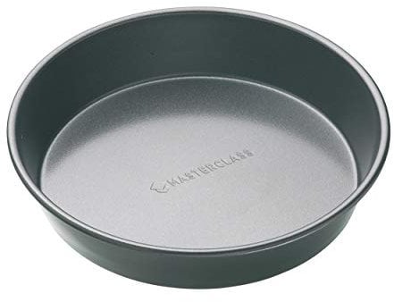 MasterClass 23 cm Deep Pie Dish with PFOA Non Stick, Robust 1 mm Carbon Steel, 9 Inch Round Pan