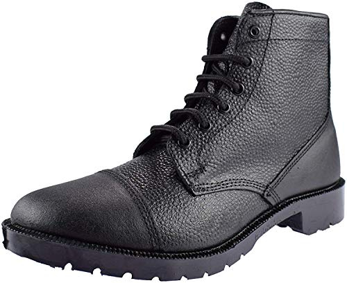 Grafters M391A Unisex Grain Leather Work Boots Black