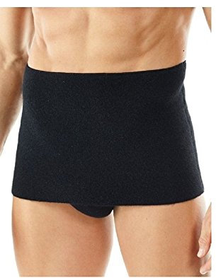 Medima Klassischer Rückenwärmer - Flauschig - sehr warm schwarz XL