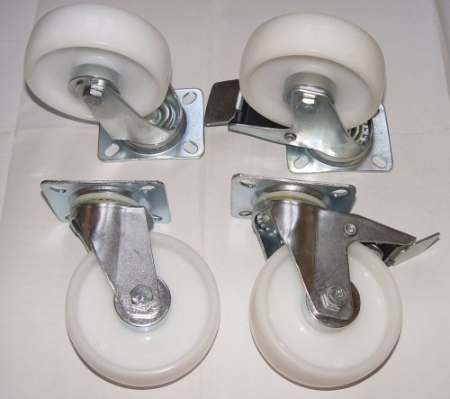 4 Stück Lenkrollen Transportrollen lenkbar 160mm Kunststoffrad NEU