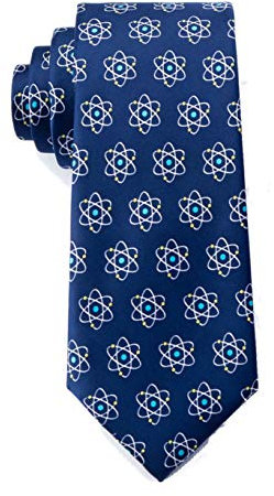 Wild Ties Herren Krawatte aus Mikrofaser Atomic Nucleus Physics - Blau - Einheitsgröße