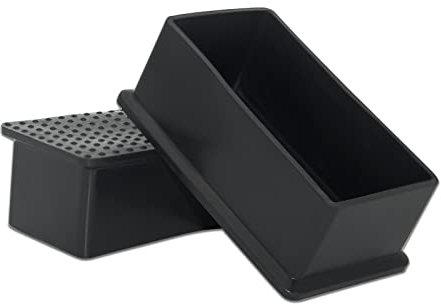 Flyshop Lot de 4 Capuchons rectangulaires pour Pieds de chaises, Meubles, Tables, protecteurs de Sol en PVC, Flexibles, 40 x 80 mm, 4,0 x 8,0 mm, Noir