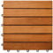 Casaria Baldosa Clásica Madera Acacia 30x30cm Losa de Terraza Jardín Balcón Montaje x Clip Certif FSC