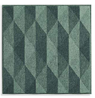 silentec polySONIC fr 3D Prisma, Akustik Deckenpaneel Schalldiffusor/Schallabsorber, für Rasterdecke seegras 4004 620x620x45mm