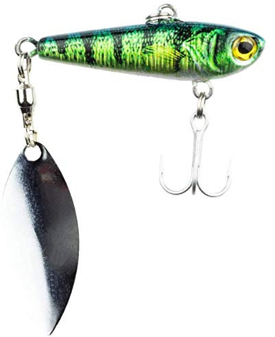 FISHN REALSPINNY Spinnerbait, Jig, Spinnerköder, Gewicht: 20g, Größe: 5,cm, Spinnerblatt: 3,8cm, Kunstköder, zum Spinnfischen auf Raubfische wie Hecht, Barsch, Forelle, Barsch, Zander
