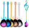 ESRISE Gitarre Kaffeelöffel Set Bunte Edelstahl Gitarren Kaffee Löffel Set， Kleine Zuhause Löffel, Dessertlöffel,EIS Löffel,Joghurtlöffel, Teelöffel, Espressolöffel (Farbe)