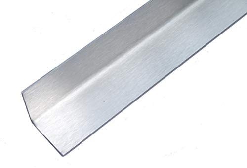 Edelstahl- Innen Winkel 2000mm lang, 0,8mm stark, Eckenschutz Kantenschutz Kantenverkleidung als Schutz für Mauerecke Wandecke Türrahmen Säulenschutz in Wohnung Krankenhaus Gastronomie Laden (25 x 25)