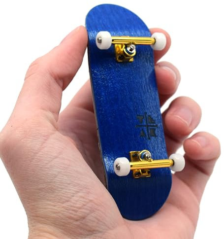 Teak Tuning 32 mm Prolific komplettes Griffbrett – Chanukah-Farbgebung, 32 mm x 97 mm, handgefertigtes Ahornholz-Deck | Pro-Board-Form | PU-Lagerräder | O-Ring-Stimmung