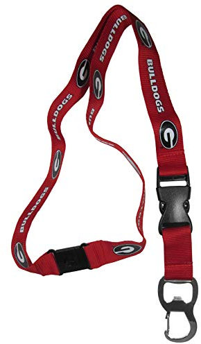 Siskiyou Sports NCAA Georgia Bulldogs Unisex Lanyard, Bottle Opener, Team Color, One Size