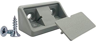(Pack of 20 pcs) Grey Shelf Brackets 44 x 20 x 20 mm, Furniture Corner Joints Plastic 90 Degree Corner Brace Joint, Right Angle, Screws Included (20, Grey)