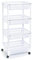 Acan Tradineur - Carro verdulero Blanco Modelo PLFT con Ruedas 4 cestas 85 x 40 x 30 cm Carrito portaobjetos estantes Multiusos para organizar los Espacios domésticos