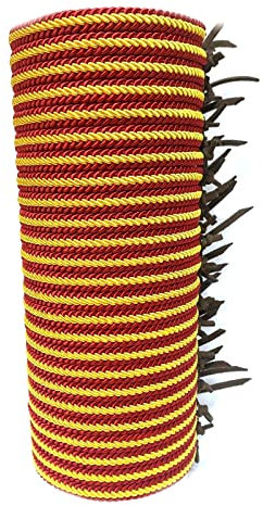 Pack 10 pulseras hilo trenzado y cuero bandera España (Grande)