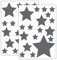 STERNEN SET Kinderzimmer 36 Stück Sterne Aufkleber Sternenhimmel zum Kleben Stern Wandtattoo Wandaufkleber Sticker Wanddeko (Betongrau)