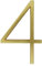 Door Numbers 127mm Golden Floating Modern House Number Satin Brass Door Home Address Numbers For House Digital Outdoor Sign Plates 5 In. #1 House Numbers (Color : 4)