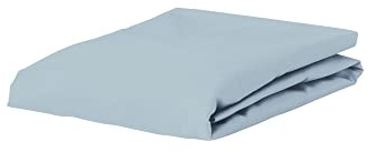 ESSENZA Spannbettlaken The Perfect Organic Jersey Eisblau, 180-200 x 200-220 cm - 95% Bio-Baumwolle Perkal (GOTS), 5% Elasthan - Uni