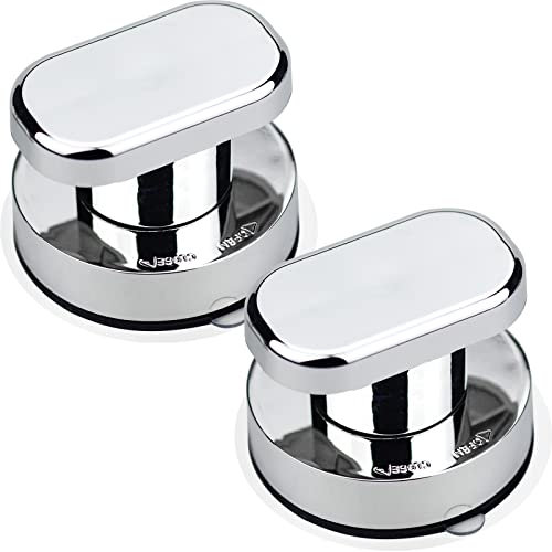 ALFFREUDE 2pcs Tirador Ventosa Puerta Cristal Mangos de Ventosa Tiradores de Ventosa Asa del Cajón con Ventosa para Vidrio de Baño Armario Cajón Manija de La Puerta