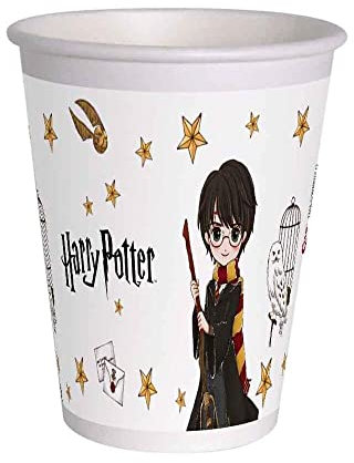 CIAO SRL Lot de 8 verres Harry Potter en papier 200 CC