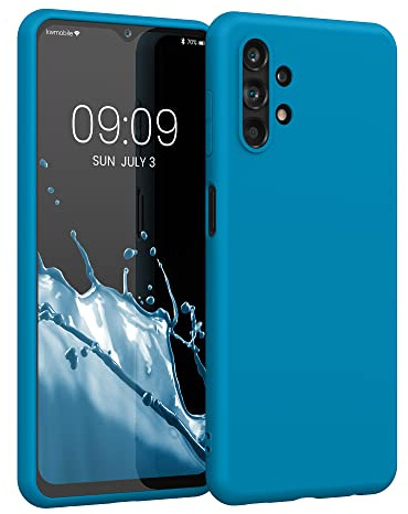 kwmobile Case for Samsung Galaxy A13 4G Case - Soft Cover - Shockproof TPU Material - Wireless Charging - Caribbean Blue