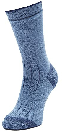 Peter Storm Men's Heavyweight Fully Cushioned Merino Explorer Walking Socks, Men's Merino Hiking Socks, Blue, L