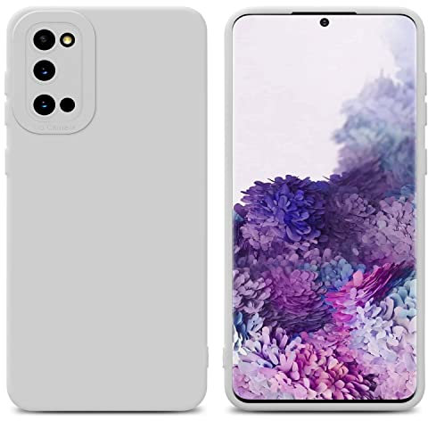 Cadorabo Hülle kompatibel mit Samsung Galaxy S20 Schutzhülle TPU Silikon Case Liquid Design mit Kameraschutz Slim Kratzfest Weiche Gummi mit Rundumschutz Case Hülle für Galaxy S20 in Weiß