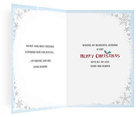 Regal Publishing Klassische Weihnachtskarte für Ehemann, 25,4 x 17,8 cm