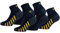 Caterpillar 6 Paar Sneaker Work Knöchellang – Fußgewölbestütze – Frottee-Einlegesohle – Baumwolle (Blau-Grau, 43-46)