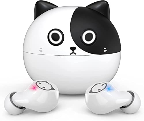 Instiwitt Kids Wireless Earbuds, Cartoon Headphones with Mic Charging Case for iPhone Android - 32 Hours Playtime, IPX5 Waterproof for Sports Work School