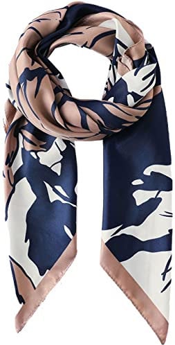 MAIRY Seidenschals Damen - Große Seidentücher für Frauen - Stilvoll Haare Stola - Leicht Seidentuch Silk Schal - Geschenk für Frauen - M090007