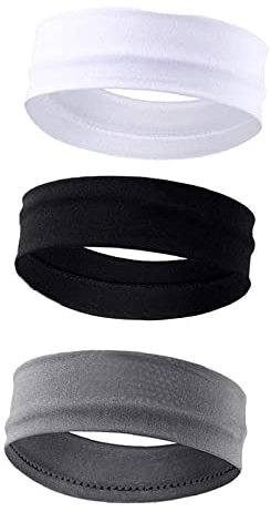 Sport Stirnband Set Stirnband Yoga Atmungsakti Stirnband Sport Schweißband, Elastische Yoga Stirnband Rutschfeste Kopfbänder Haarbänder Sportliche Stirnband Schweißband für Laufen, Radfahren