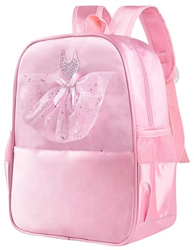 besbomig Balletttasche Mädchen Ballerina Tanztasche Prinzessin Umhängetasche Sporttasche für Kinder und Teenager Groß Rucksack für Gym Schwimmen Rosa