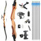 Bogenschießen Takedown Recurve Bogen und Pfeile Set 66/68/70 Zoll Erwachsene Wettbewerb Bogen 14-40lbs Sportbogen Langbogen für Jugend Erwachsene Outdoor Training Schießen (30lbs/68, Schwarz)