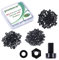Pzsmocn 300 Pièces/100 Ensembles M2,5*4 mm en Plastique Nylon Noir Croix Tête Ronde Vis Écrou Hexagonal Combinaison Kit avec Rondelle Isolante Taille Standard, pour Bricolage, Assemblage Électronique.
