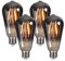 ESIP Edison Vintage Glühbirne,ST64 E27 4W LED Glühbirne Vintage Antike Glühbirne, Warmweiß (2700K), Ideal für Nostalgie und Retro Beleuchtung im Haus Café Bar usw - 4 Stück
