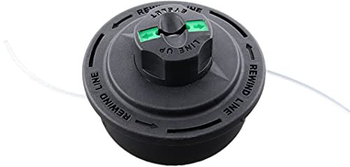 MCHNIC Tête de coupe courbée tige courbée amortisseur tête de fil Tête de coupe M8 x 1,25 pour débroussailleuse, coupe-herbe, tête de coupe universelle, etc.