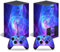 Skin Sticker für Xbox Series X Konsole und Controller, Vinyl Aufkleber Serie X Skins Wrap Decal Cover Schutzzubehör für X-Box Serie X (Bright Vortex)
