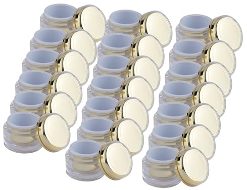 20 Gel Dosen 5ml Tiegel leer Acryl Gold Cremedosen Selbstabfüller