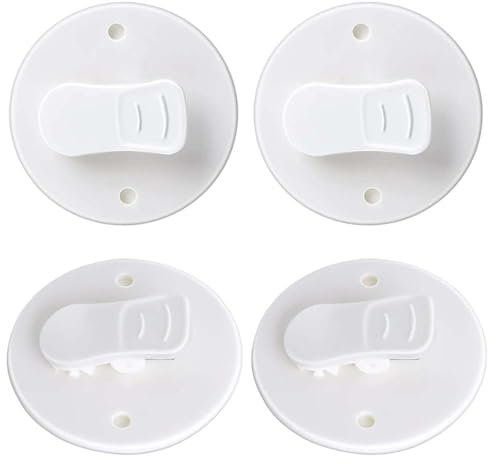 4 Pcs Shower Splash Clips Shower Curtain Clips with Water Guard Self Adhesive Shower Clips Shower Curtain Holder to Wall for Shower Hanging Camper Decor Home Decoration Indoor and Outdoor