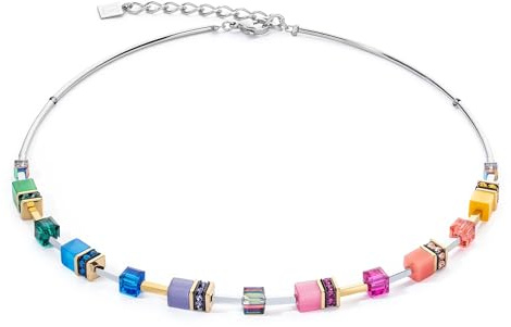 Coeur de Lion GeoCUBE® Iconic Lite Damen Halskette Rainbow