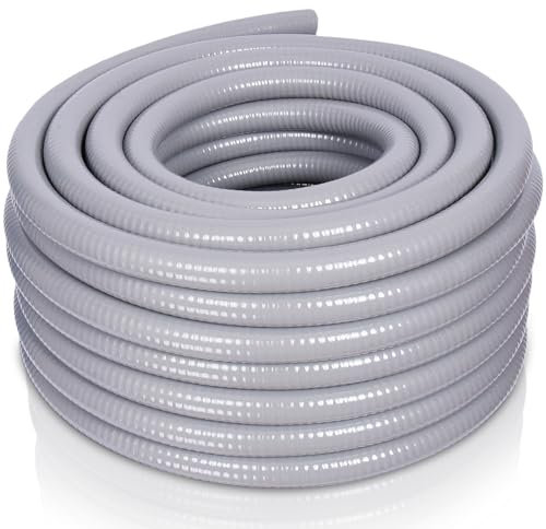 Feotech Kit de conduit et connecteur non métalliques étanches aux liquides de 3,8 cm - Comprend 5 raccords droits et 4 angles pour câblage électrique