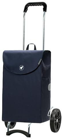 Andersen Einkaufstrolley - klappbar - 44 Liter - belastbar 40 kg - Stahlgestell - Trolley - Rad Ø 20 cm - Campus Shopper Walker blau