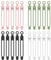 Selutiya Cable Ties Reusable 20Pcs Silicone Cable Ties Easy to use Cord Organizer Elastic Silicone Wires Ties Cable Clips for Office,Home,Car etc (Black, White, Pink,Green)