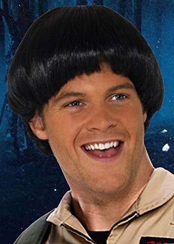 Adult Size Mike Black Bowl Cut Wig Stranger Fancy Dress