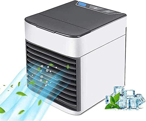 Mini unidad de aire acondicionado portátil – Mini enfriador de aire de ahorro de energía – solo utiliza agua limpia y silenciosa enfriador de aire – para pequeña oficina en casa, aire acondicionado