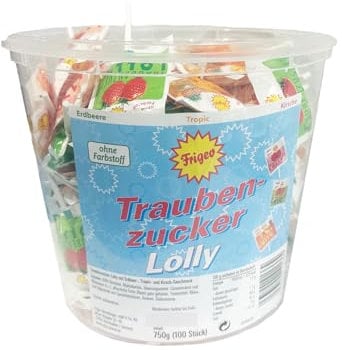 Frigeo Traubenzucker verschiedene Sorten (1x Traubenzucker Lolly & 1xHLKauf-Block)