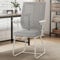 BTGGG Desk Chair No Wheels with Armrest, Chair for Home Office with Sturdy Metal Legs, Breathable Mesh Chair for Study, Computer, Reception(Grey)