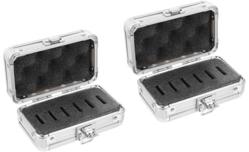 KONTONTY 2pcs Box Telescope Eyepiece Storage Compact Filter Box Holder in Aluminum for Filter Carrying